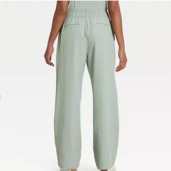 All in Motion Light Green Wide-Leg Woven High Rise Trousers Size Large - Picture 2 of 5
